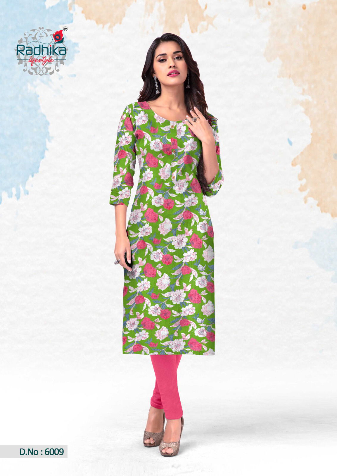 Traditional Vol 6 By Radhika Desginer Cotton Kurtis Wholesale Market In Surat
